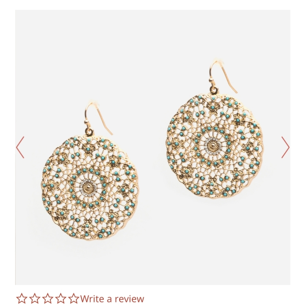Frances Valentine Turquoise Filigree Earrings